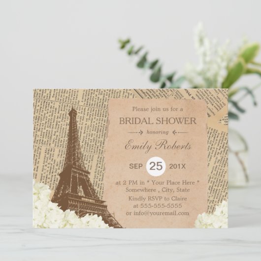  Vrijgezellenfeest Eiffeltoren in Parijs Kaart (Staand voorkant)