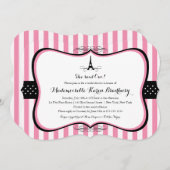 Vrijgezellenfeest Eiffeltoren Kaart (Voorkant / Achterkant)