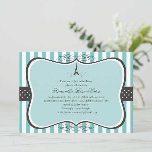 Vrijgezellenfeest Eiffeltoren Kaart (Staand voorkant)