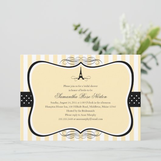 Vrijgezellenfeest Eiffeltoren Kaart (Staand voorkant)