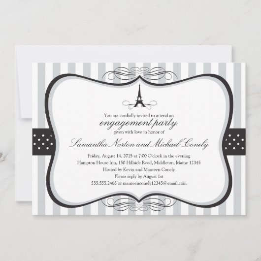 Vrijgezellenfeest Eiffeltoren Kaart (Voorkant)