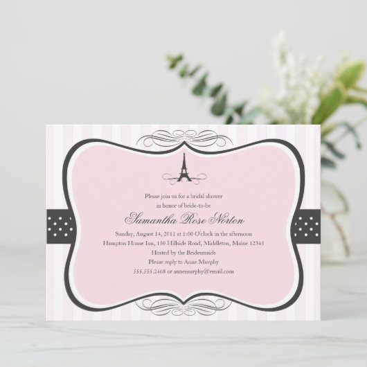 Vrijgezellenfeest Eiffeltoren Kaart (Staand voorkant)