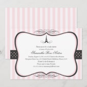 Vrijgezellenfeest Eiffeltoren Kaart (Voorkant / Achterkant)