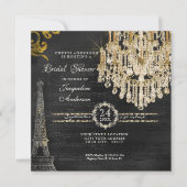 Vrijgezellenfeest Eiffeltoren — Typografie Kaart (Voorkant)