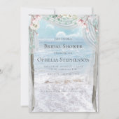 VRIJGEZELLENFEEST | Elegant Beach Floral Arbor Kaart (Voorkant)