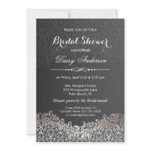 Vrijgezellenfeest - Elegant Black Silver Damask
