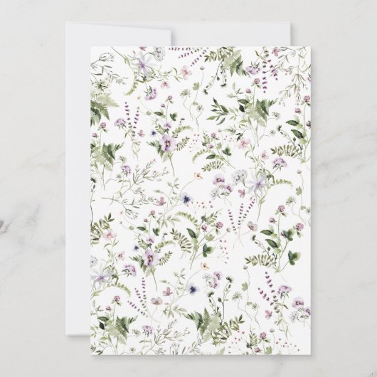 Vrijgezellenfeest elegant bloem kaart (Achterkant)