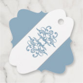 Vrijgezellenfeest - Elegant Blue Favor / Hartelijk Bedankjes Labels (Achterkant)