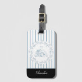 Vrijgezellenfeest - Elegant Blue Personalized Brid Bagagelabel (Voorkant (verticaal))