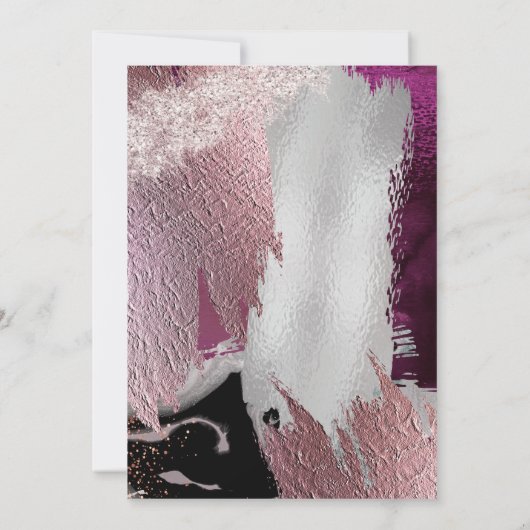 VRIJGEZELLENFEEST | Elegant Bold Berry Wine Stroke Kaart (Achterkant)