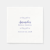 Vrijgezellenfeest Elegant Calligrafie Periwinkle B Servet (Voorkant)