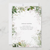 Vrijgezellenfeest Elegant Earthy Greenery Waterver Kaart (Achterkant)