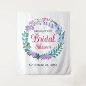 Vrijgezellenfeest Elegant Floral Wildflowers Garla Wandkleed (Voorkant)