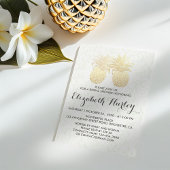 Vrijgezellenfeest Elegant Gold Foil Pineapple Coup Kaart