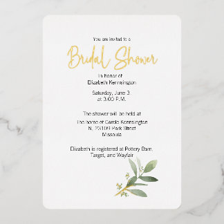 Vrijgezellenfeest Elegant Gold Foil Uitnodiging