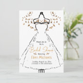 Vrijgezellenfeest Elegant Goud Zwart Wit Party Kaart (Staand voorkant)