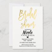 VRIJGEZELLENFEEST Elegant Goudfolie Modern Script Kaart (Voorkant)