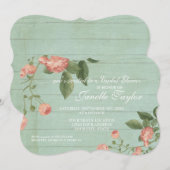 Vrijgezellenfeest Elegant Hout   Bloemen Kaart (Voorkant / Achterkant)