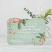 Vrijgezellenfeest Elegant Hout   Bloemen Kaart (Staand voorkant)