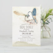 Vrijgezellenfeest Elegant Love Heart Dragonfly Mat Kaart (Staand voorkant)