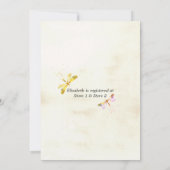 Vrijgezellenfeest Elegant Love Heart Dragonfly Mat Kaart (Achterkant)