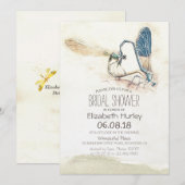 Vrijgezellenfeest Elegant Love Heart Dragonfly Mat Kaart (Voorkant / Achterkant)