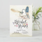 Vrijgezellenfeest Elegant Love Heart Dragonfly Mat Kaart (Staand voorkant)