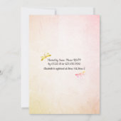 Vrijgezellenfeest Elegant Love Heart Dragonfly Mat Kaart (Achterkant)