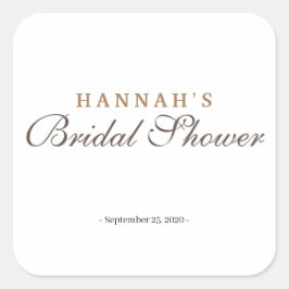 Vrijgezellenfeest Elegant Minimalist Golden Vierkante Sticker