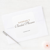 Vrijgezellenfeest Elegant Minimalist Golden Vierkante Sticker (Envelop)