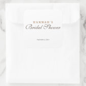 Vrijgezellenfeest Elegant Minimalist Golden Vierkante Sticker (Tas)