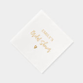 Vrijgezellenfeest Elegant Modern Heart Gold Folie Servetten (Rechts)