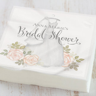 Vrijgezellenfeest Elegant Modern Simple Floral Dre Servet