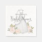 Vrijgezellenfeest Elegant Modern Simple Floral Dre Servet (Voorkant)