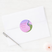 Vrijgezellenfeest Elegant Peacock thema Ronde Sticker (Envelop)