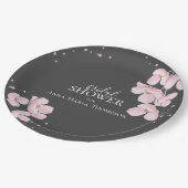 Vrijgezellenfeest Elegant Rustic Floral Cherry Blo Papieren Bordje (Gekanteld)