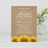 Vrijgezellenfeest Elegant Rustic Sunflower Linen K Kaart (Staand voorkant)