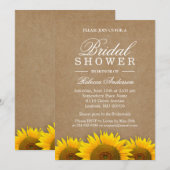 Vrijgezellenfeest Elegant Rustic Sunflower Linen K Kaart (Voorkant / Achterkant)