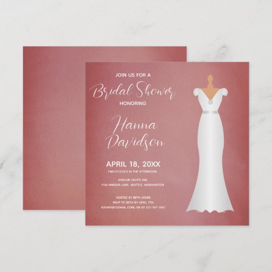 Vrijgezellenfeest Elegant Soft Pink Kaart (Voorkant / Achterkant)