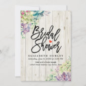 Vrijgezellenfeest Elegant Succulent Planten Rustis Kaart (Voorkant)