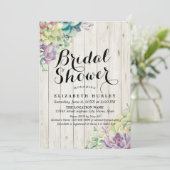 Vrijgezellenfeest Elegant Succulent Planten Rustis Kaart (Staand voorkant)