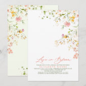 Vrijgezellenfeest Elegant Summer Meadow Wildflower Kaart (Voorkant / Achterkant)