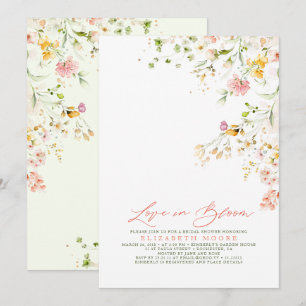 Vrijgezellenfeest Elegant Summer Meadow Wildflower Kaart