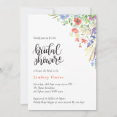 Vrijgezellenfeest Elegant Summer Meadow Wildflower Kaart (Voorkant)