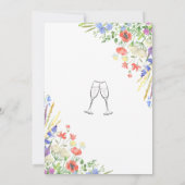 Vrijgezellenfeest Elegant Summer Meadow Wildflower Kaart (Achterkant)