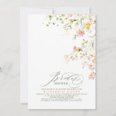 Vrijgezellenfeest Elegant Summer Meadow Wildflower Kaart (Voorkant)