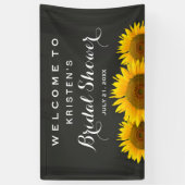 Vrijgezellenfeest Elegant Sunflower Chalkboard Wel Spandoek (Verticaal)