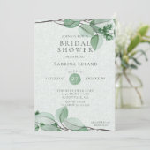 Vrijgezellenfeest | Elegant Waterverf Eucalyptus Kaart (Staand voorkant)