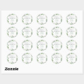 Vrijgezellenfeest Elegant Waterverf Wedding Ronde Sticker (Vel)