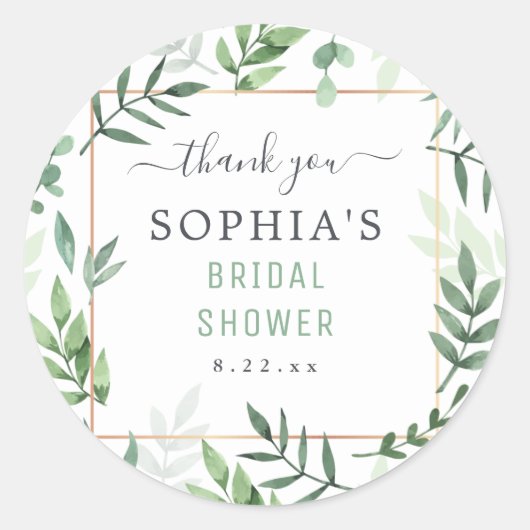 Vrijgezellenfeest Elegant Waterverf Wedding Ronde Sticker (Voorkant)